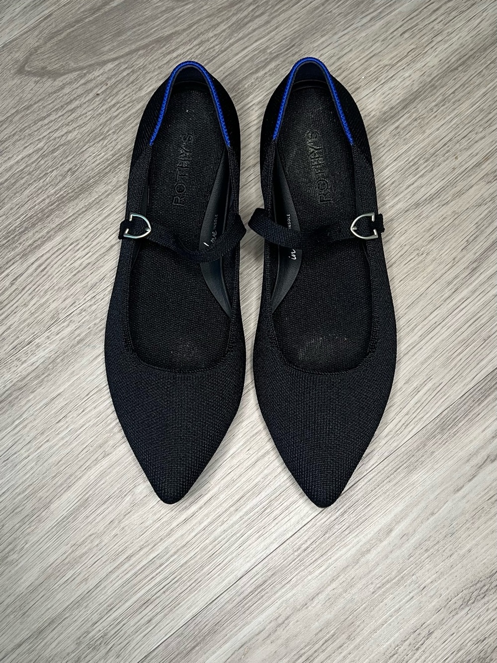 Rothy's The Point Mary Jane Flats Women's Sz 8 Black Career Casual - Picture 14 of 14